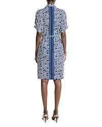 Etched Angles Belted Devon Dress