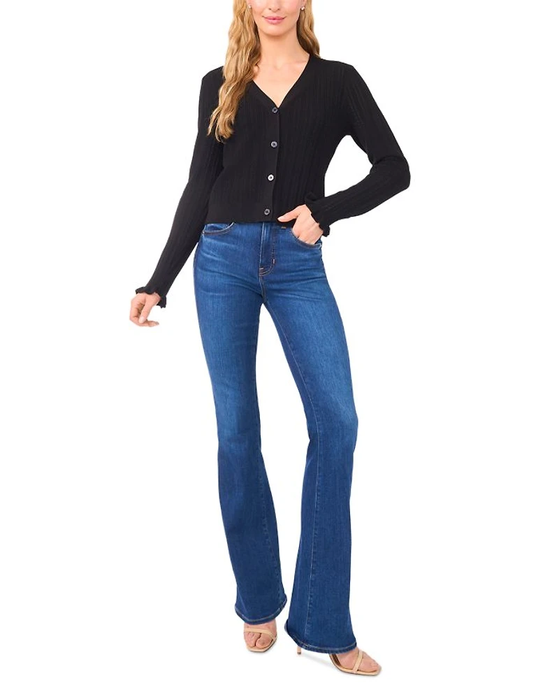 V Neck Cropped Cardigan