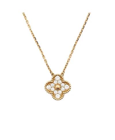 Pre-Owned Van Cleef & Arpels Vintage Alhambra Pendant Necklace 18K Gold and Diamonds