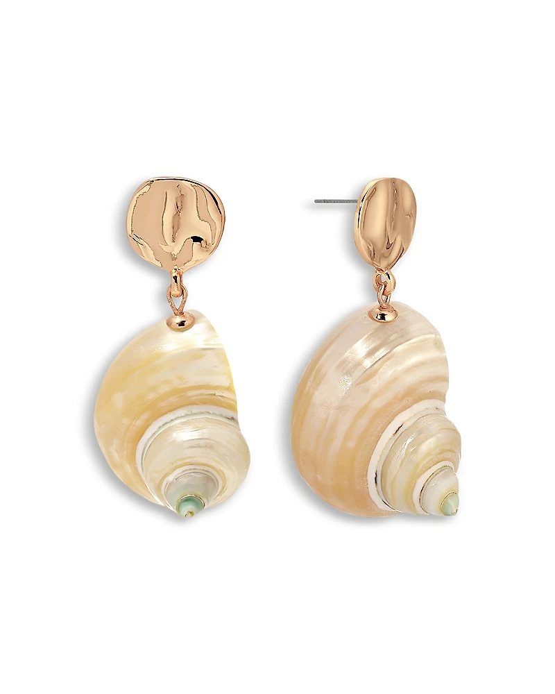 Ettika Sunken Treasure Shell Drop Earrings