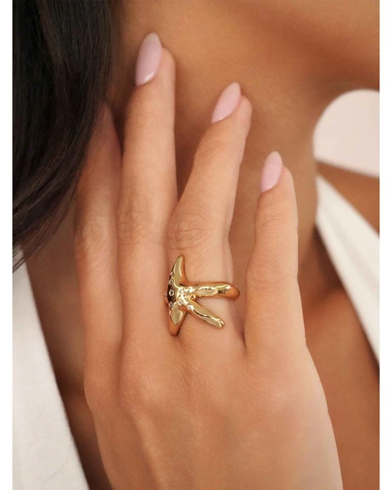 Pavé Starfish Luxe Ring