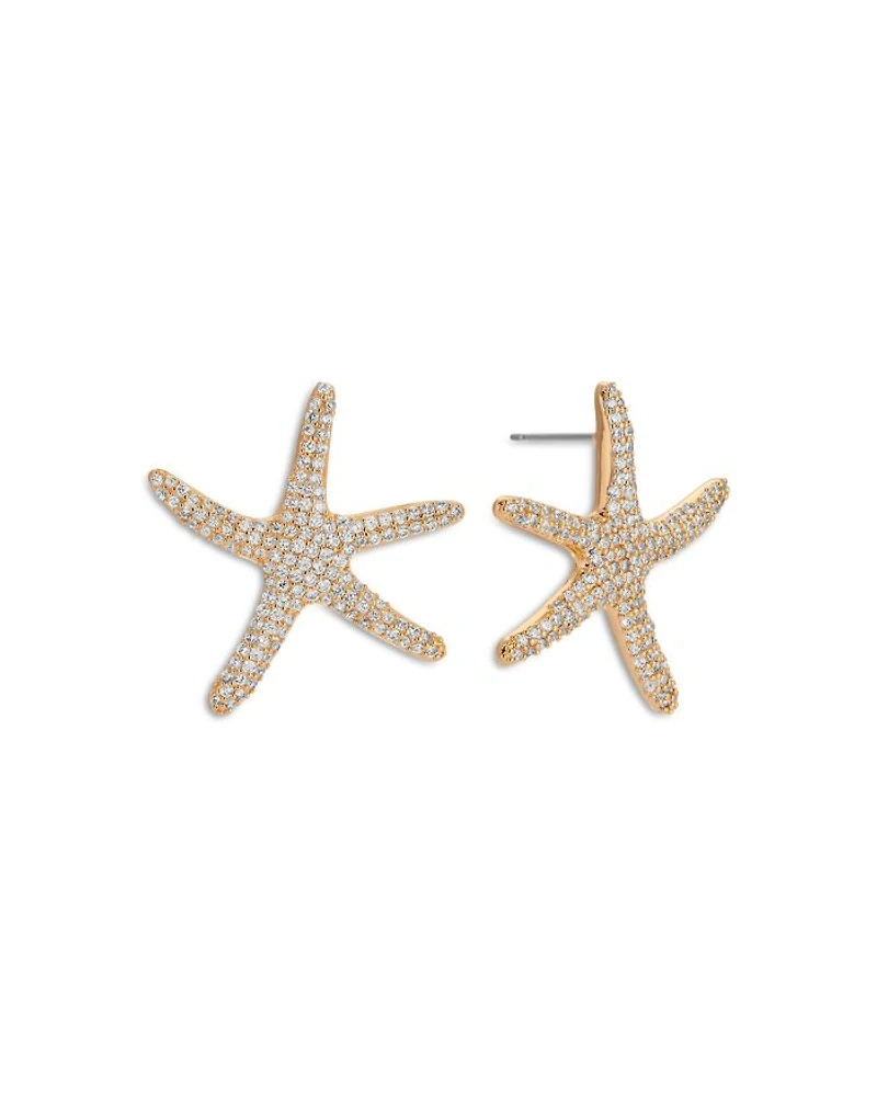 Pavé Starfish Statement Stud Earrings