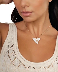 Deep Ocean Shark Tooth Pendant Necklace, 15"-18.25"