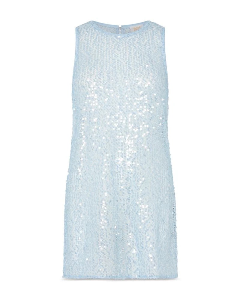 Sequin Mesh Mini Dress Cover Up