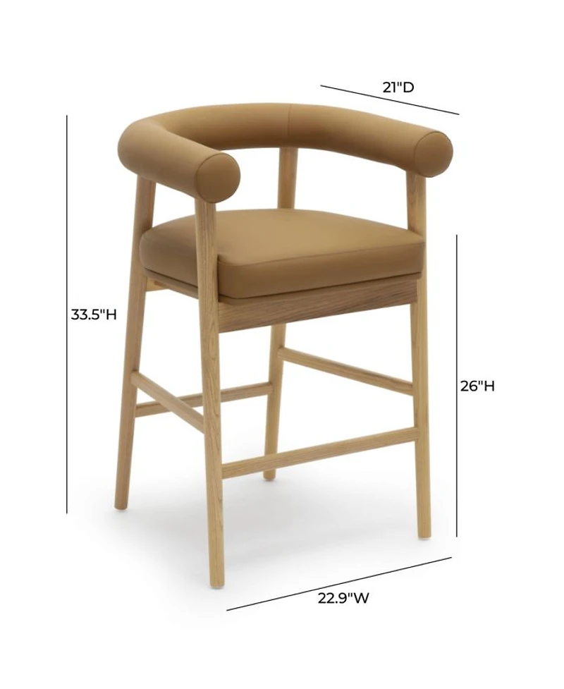 Spara Faux Leather Counter Stool
