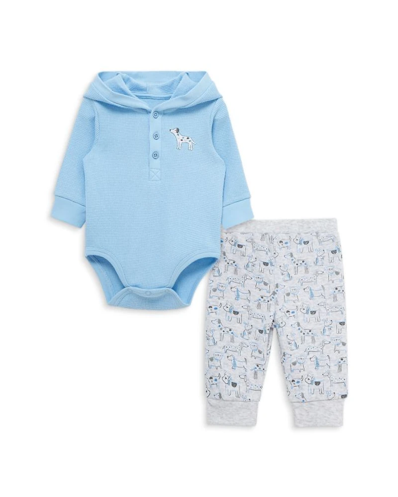 Boys' Puppy Hooded Bodysuit & Pants Set - Baby