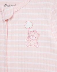 Girls' Bear Footies, Pack of 2 - Baby