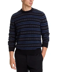 The Men's Store at Bloomingdale's Fair Isle Striped Cashmere Sweater - Exclusive