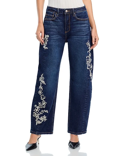 Driftwood Elaine X Raised Rode Barrel Leg Jeans