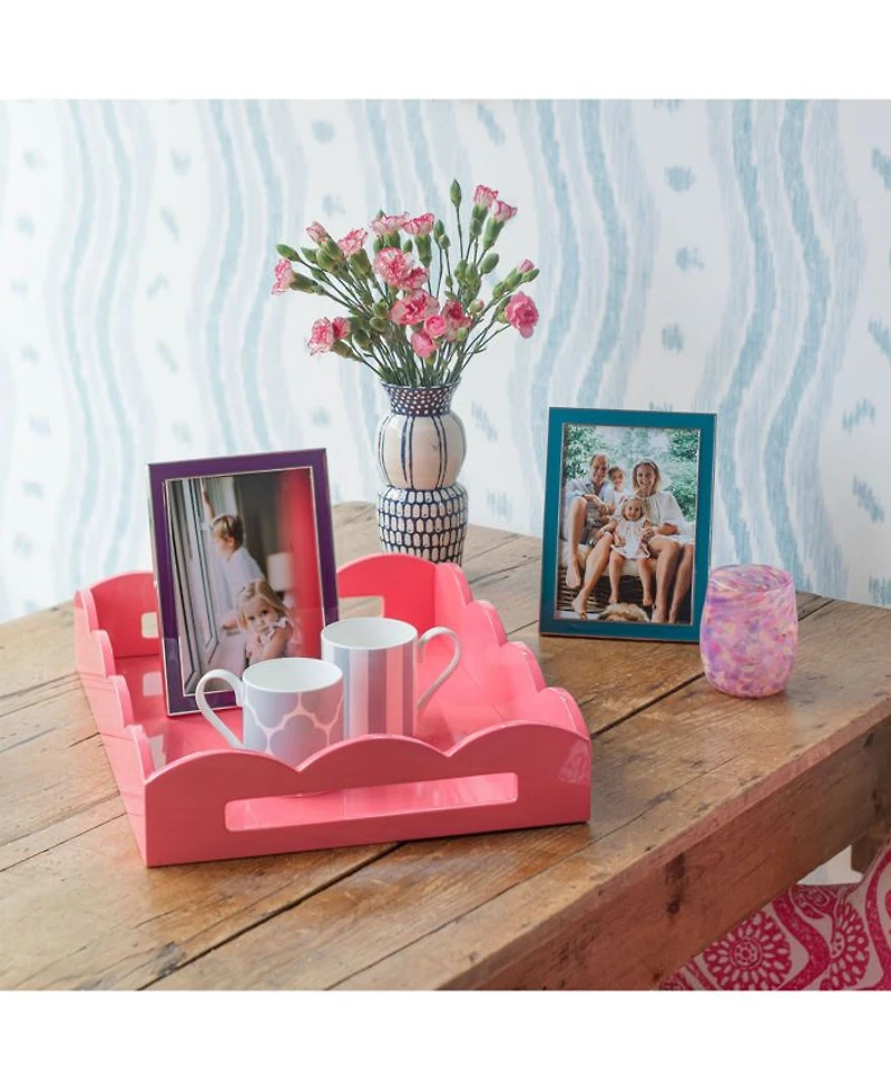 Scalloped Ottoman Tray, 17" x 13"