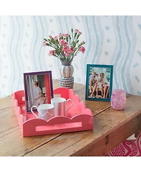 Scalloped Ottoman Tray, 17" x 13"