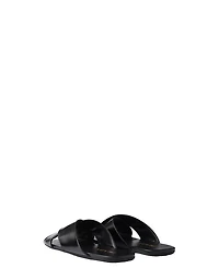 Women's Brushed Leather Slides