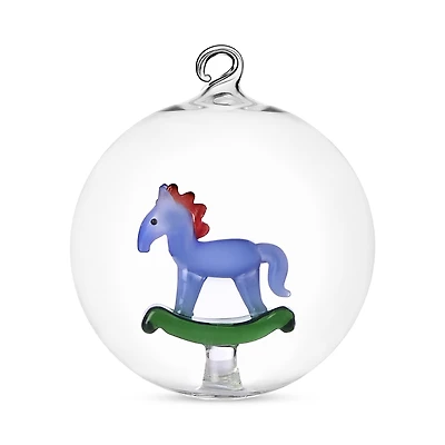 Ichendorf Rocking Horse Glass Ornament
