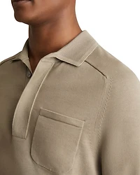 Ribbed Polo Sweater
