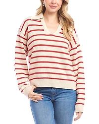 Karen Kane Stripe Polo Sweater