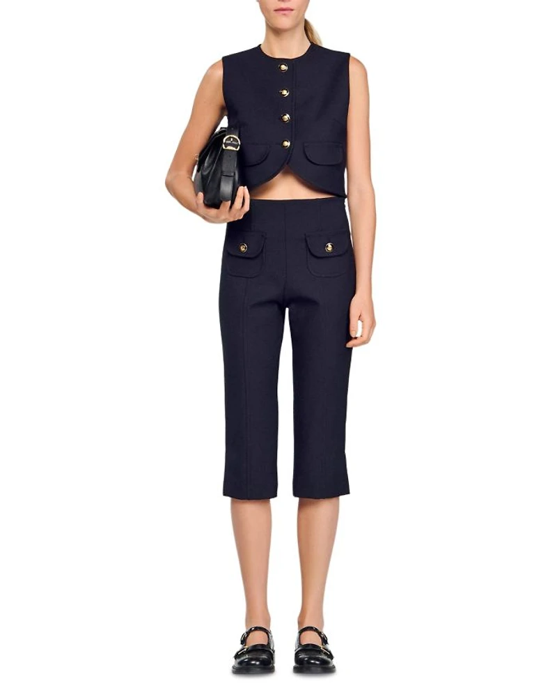 Buttoned Crop Top