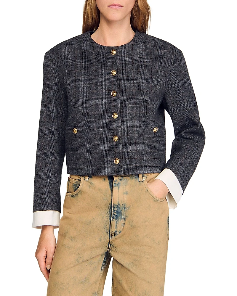 Sandro Embellished Short Jacket