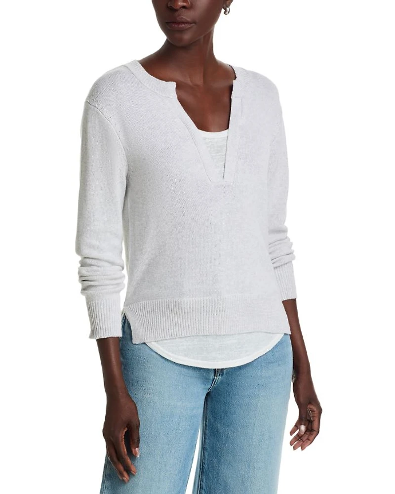 V-neck Layered Sweater