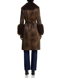Viv Shearling Trim Coat