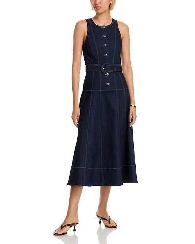 Margaret Sleeveless Denim Midi Dress