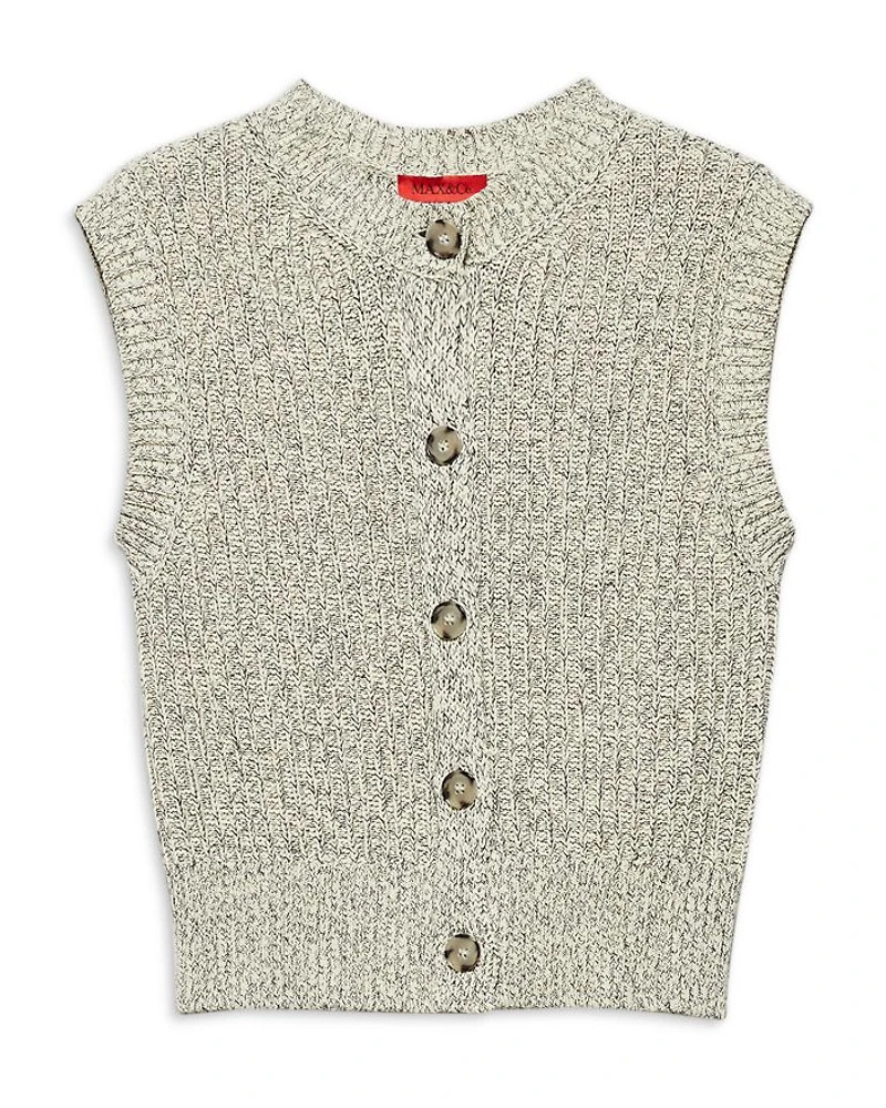 Cotton Crewneck Sweater Vest