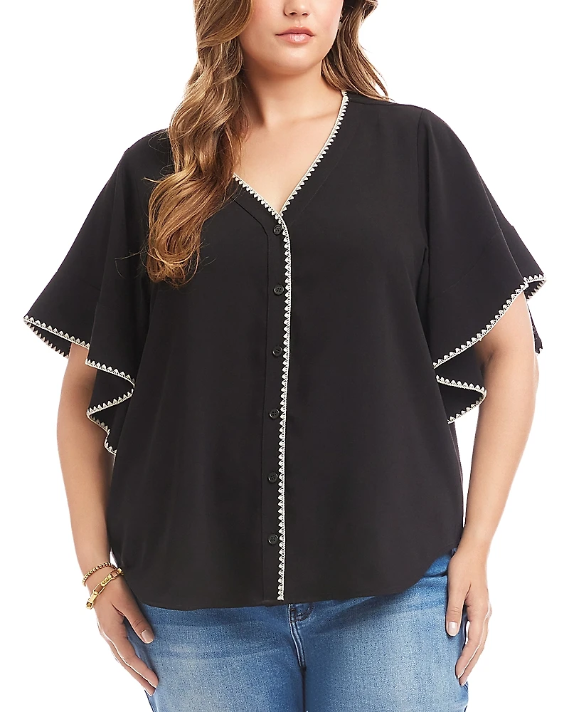 Karen Kane Flutter Sleeve Top