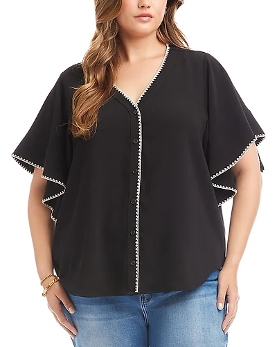 Karen Kane Flutter Sleeve Top