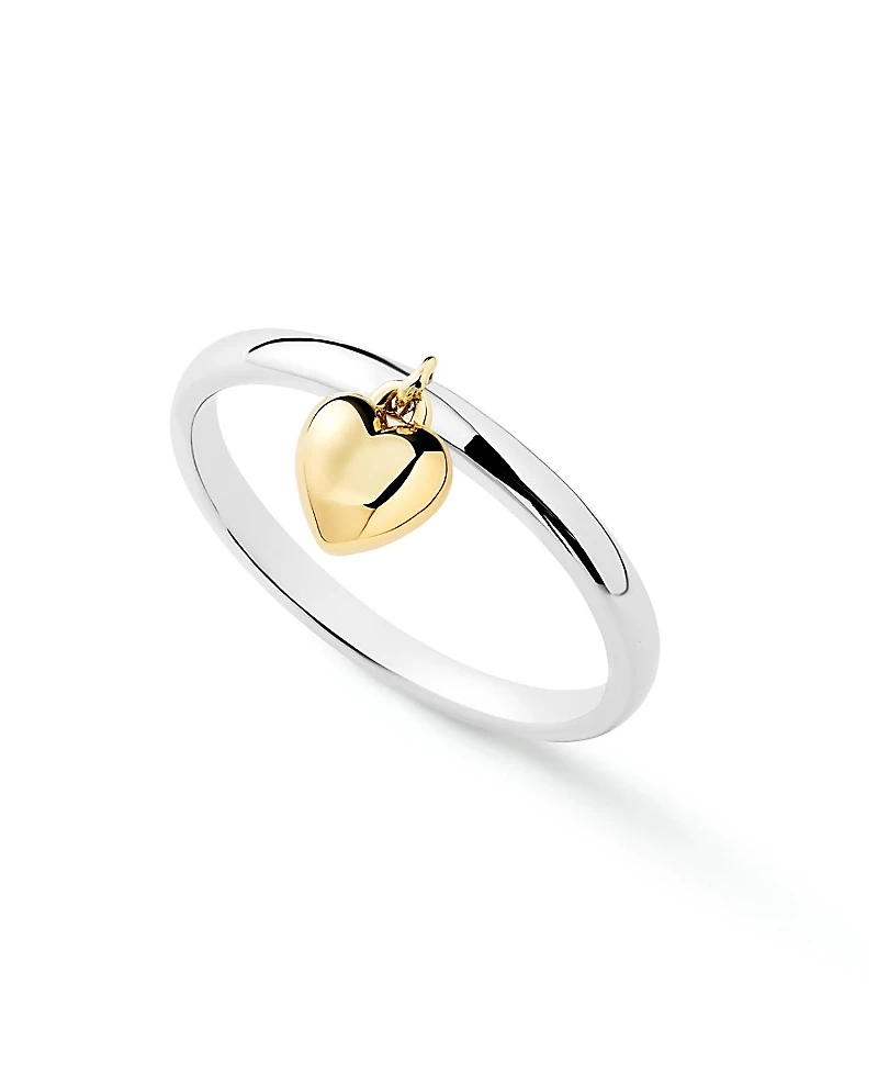 Ana Luisa Leia Two Tone Brass Gold Heart Ring