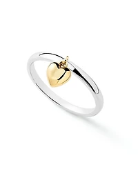 Ana Luisa Leia Two Tone Brass Gold Heart Ring