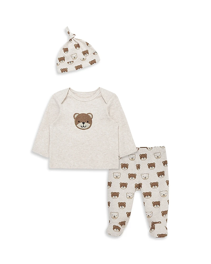 Little Me Boys' Three Piece Cute Bear Set - Baby