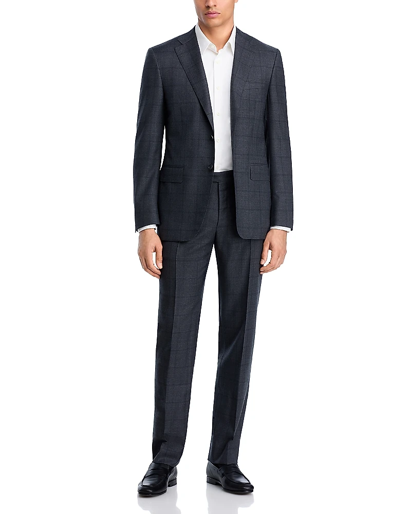 Canali Siena Crepe Weave Windowpane Regular Fit Suit