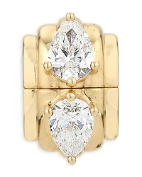 Groovy Lab Grown Diamond Hidden Message Big Bead in 14K Yellow Gold