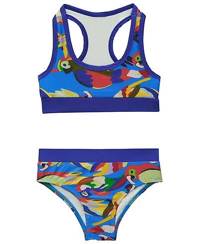 Roarsome Girls' Parrot Bikini - Little Kid, Big Kid