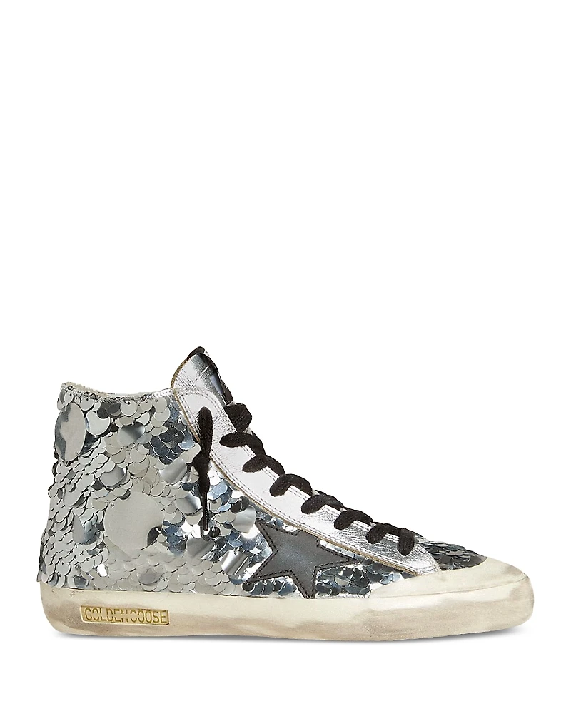 Golden Goose Women's Ballstar Double Embellished High Top Sneakers
