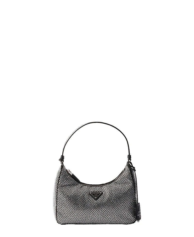 Prada Re-Edition 2005 Mini Crystal-Studded Satin Bag