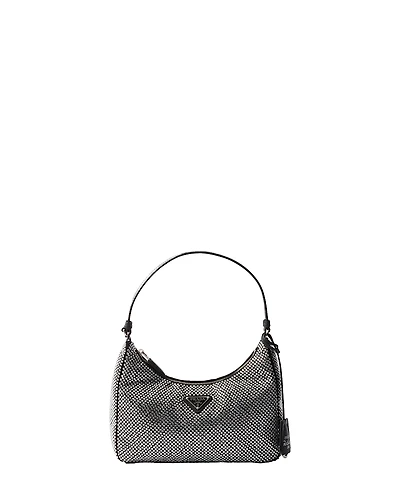 Prada Re-Edition 2005 Mini Crystal-Studded Satin Bag