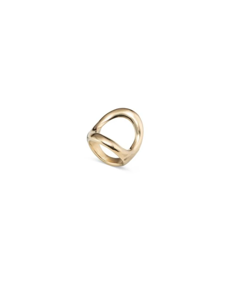 18K Gold-Plated Ring with Large Central Oval