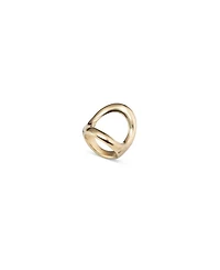 18K Gold-Plated Ring with Large Central Oval