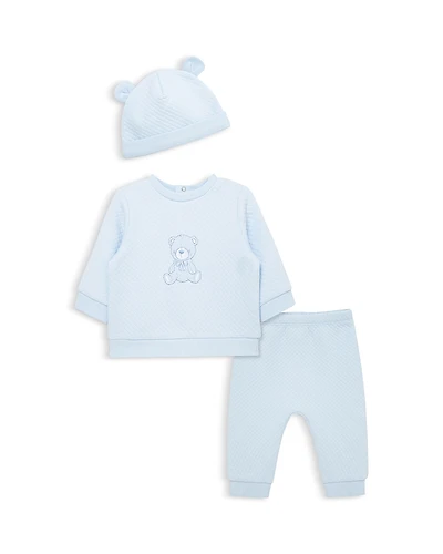 Little Me Unisex Three Piece Quilted Bear Set