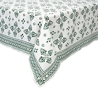 Juliska Iberian Border Tablecloth, Evergreen, 60 X 120