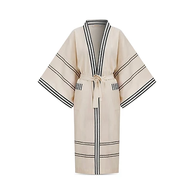 Kutnia Peshtemal Kimono with Kutnu Trim