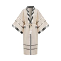 Kutnia Peshtemal Kimono with Kutnu Trim