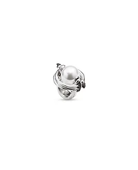 Sterling Silver-Plated Ring with Pearl