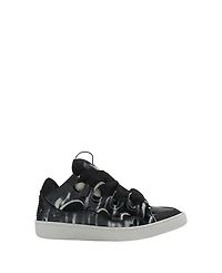 Lanvin Unisex Curb Leather Sneakers with Sparkles