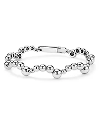 Lagos Sterling Silver Caviar Bubbly Beaded Scallop Bracelet