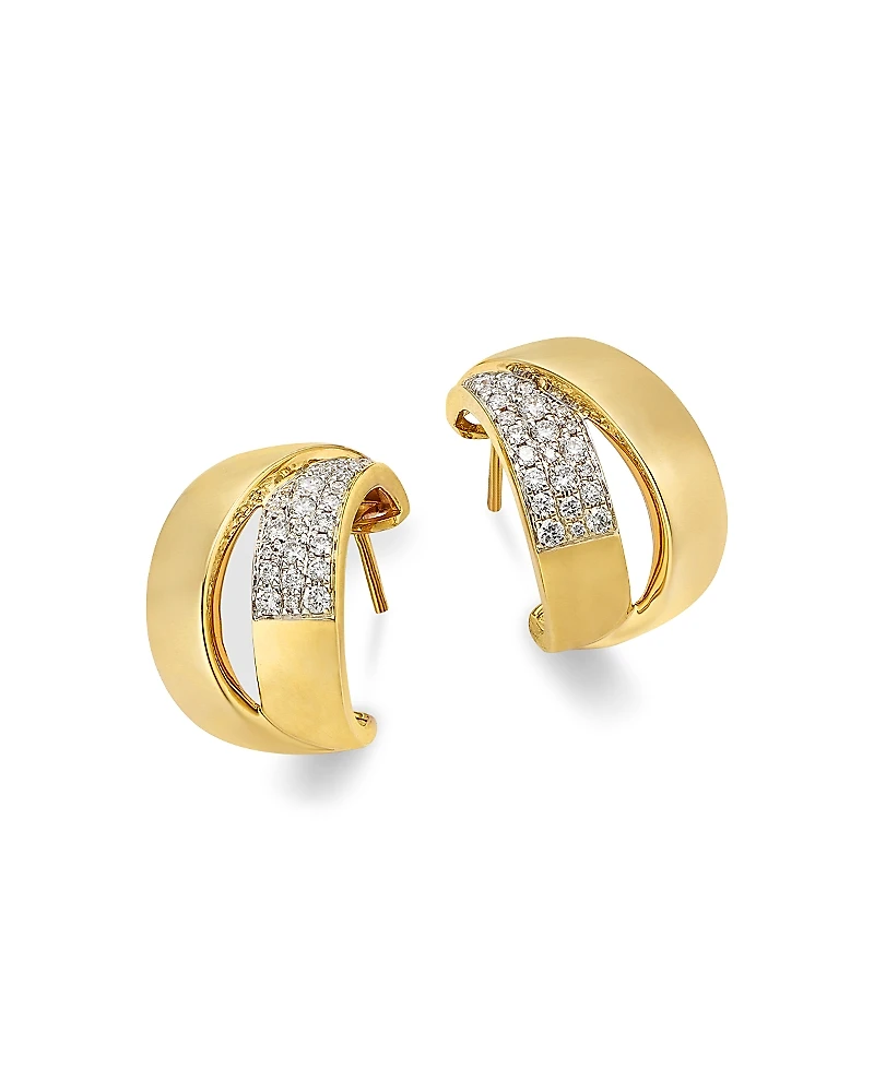 Bloomingdale's Fine Collection Diamond Huggie Earrings