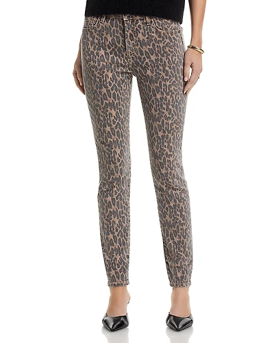 Aqua Leopard High Rise Skinny Jeans - Exclusive