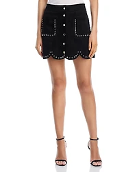 Aqua Faux Suede Mini Skirt