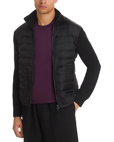Padded Zip Up Cardigan
