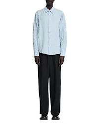 Crinkled Button-Front Shirt